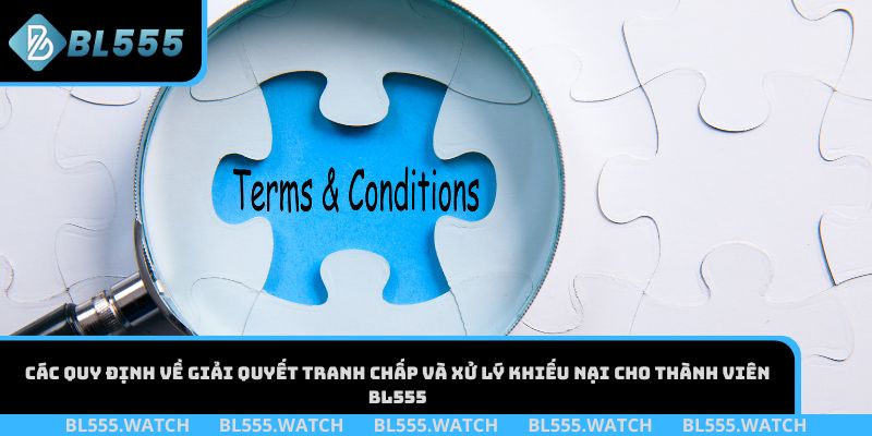 Các quy định về giải quyết tranh chấp và xử lý khiếu nại cho thành viên BL555
